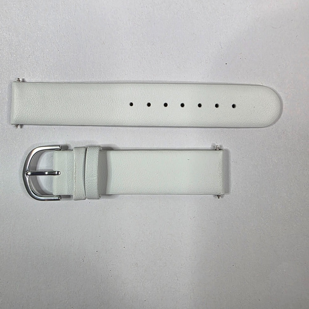 Speidel Express 18mm White Calfskin Leather Watch Band Strap w/ Spring Bars New - Picture 3 of 5